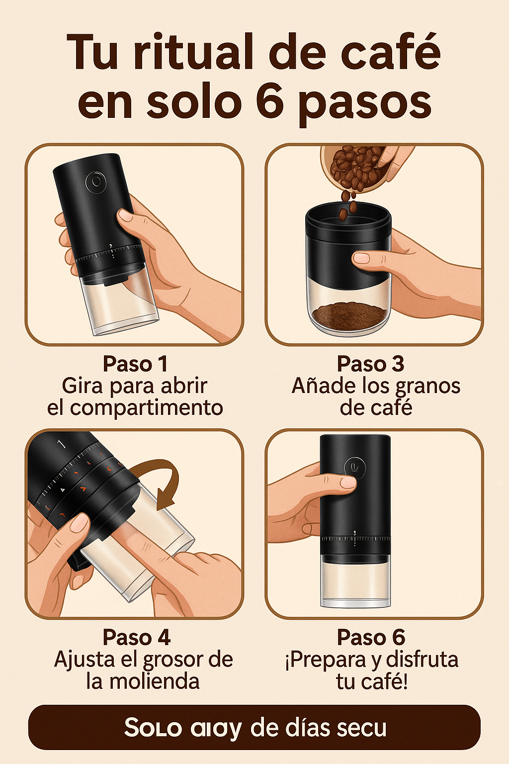 Molino de Café Electrico Portatíl