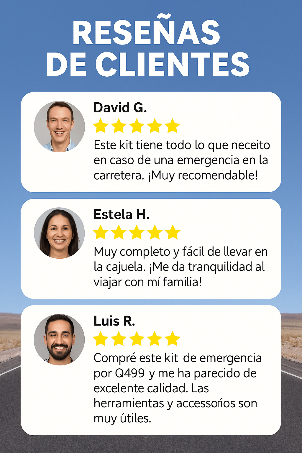 Kit de Herramientas para Emergencias de Automovil