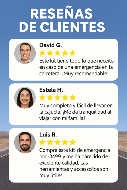 Kit de Herramientas para Emergencias de Automovil